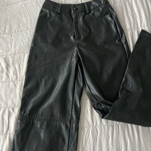 SHEIN Black Faux Leather Leggings